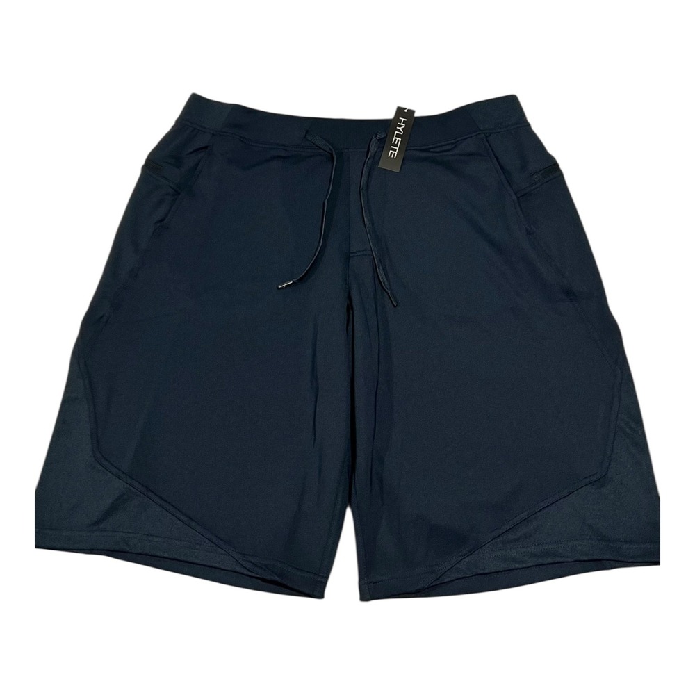 NWT Hylete Flexion II Shorts Men's XXL Heather Navy Training Gym Workout Running